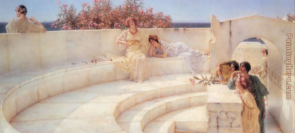 Under the Roof of Blue Ionian Weather painting - Sir Lawrence Alma-Tadema Under the Roof of Blue Ionian Weather art painting
